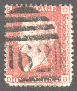 Great Britain Scott 33 Used Plate 171 - DB - Click Image to Close